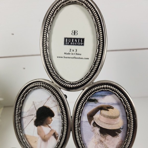 Burnes of Boston Revere 6 Oval Pewter Picture Frame - Classic Decorative Frames - Picture 3 of 8